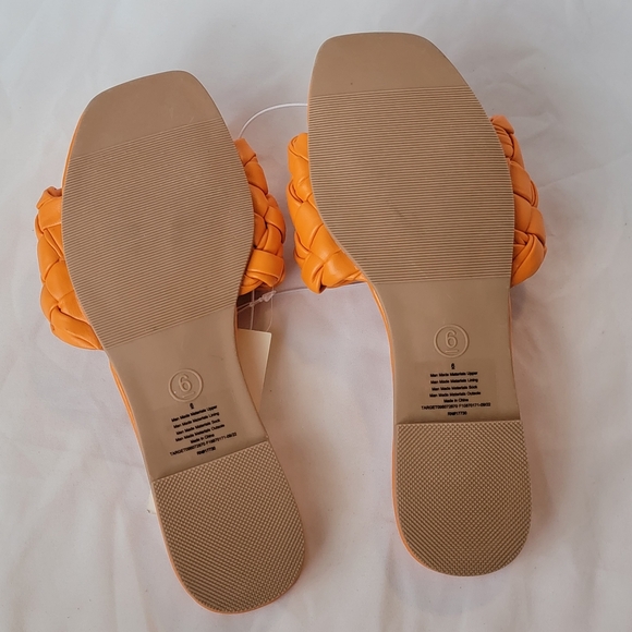 A New Day Carrissa Woven Slide Sandals Orange - Picture 5 of 8